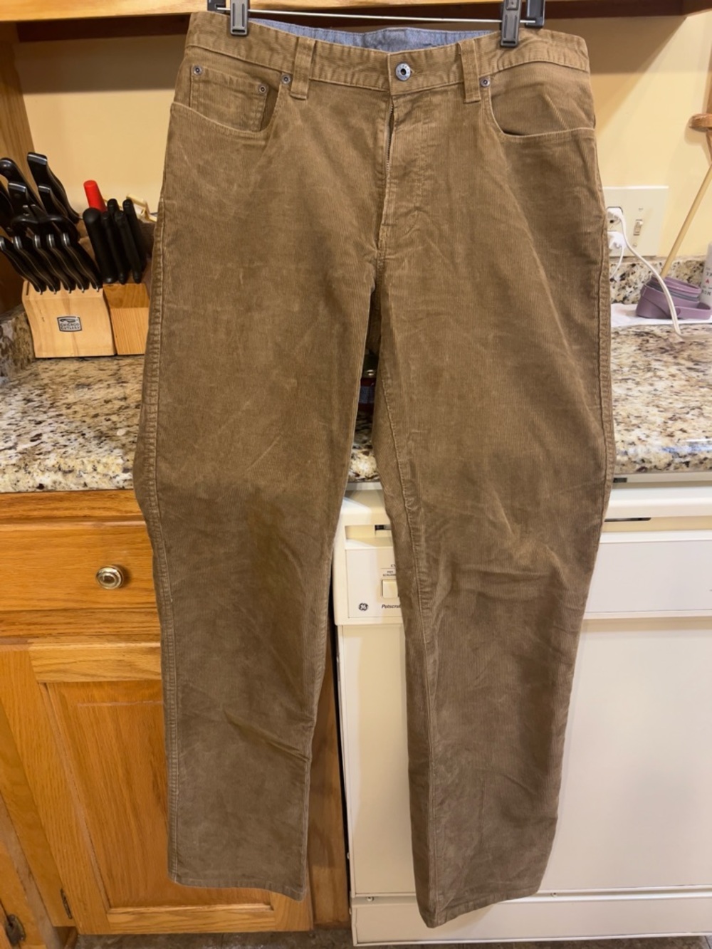 LLBean Men's Brown Corduroy Pants - Classic Straight Fit